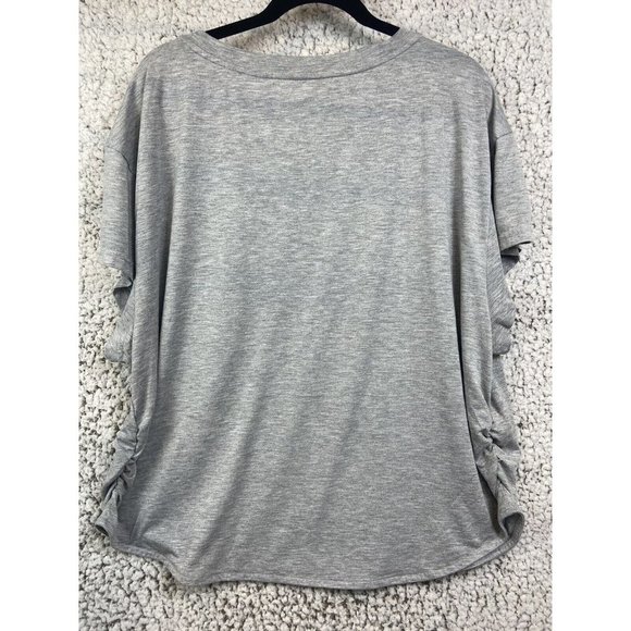 Gray active T- Shirt Go Dry short sleeve round neck elastic sides size 2XL - Picture 6 of 7